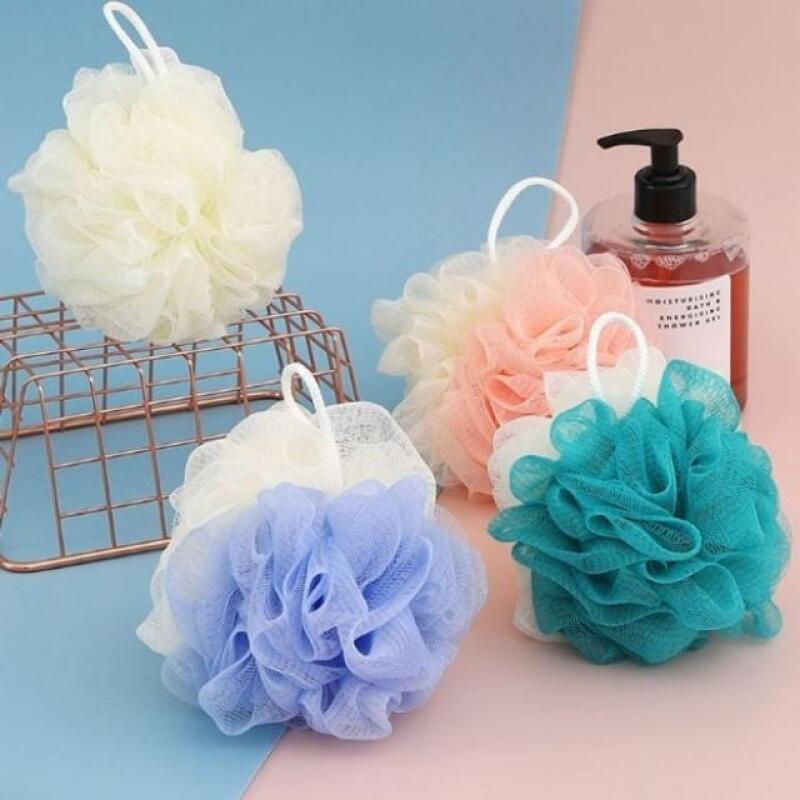 Two-tone shower ball with natural feel, available in color stock