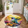 Bird Round Area Rug Suitable for Playrooms Decorate Room Dormitory Dining Room Anti-slip Round Rug Decorate Offices
