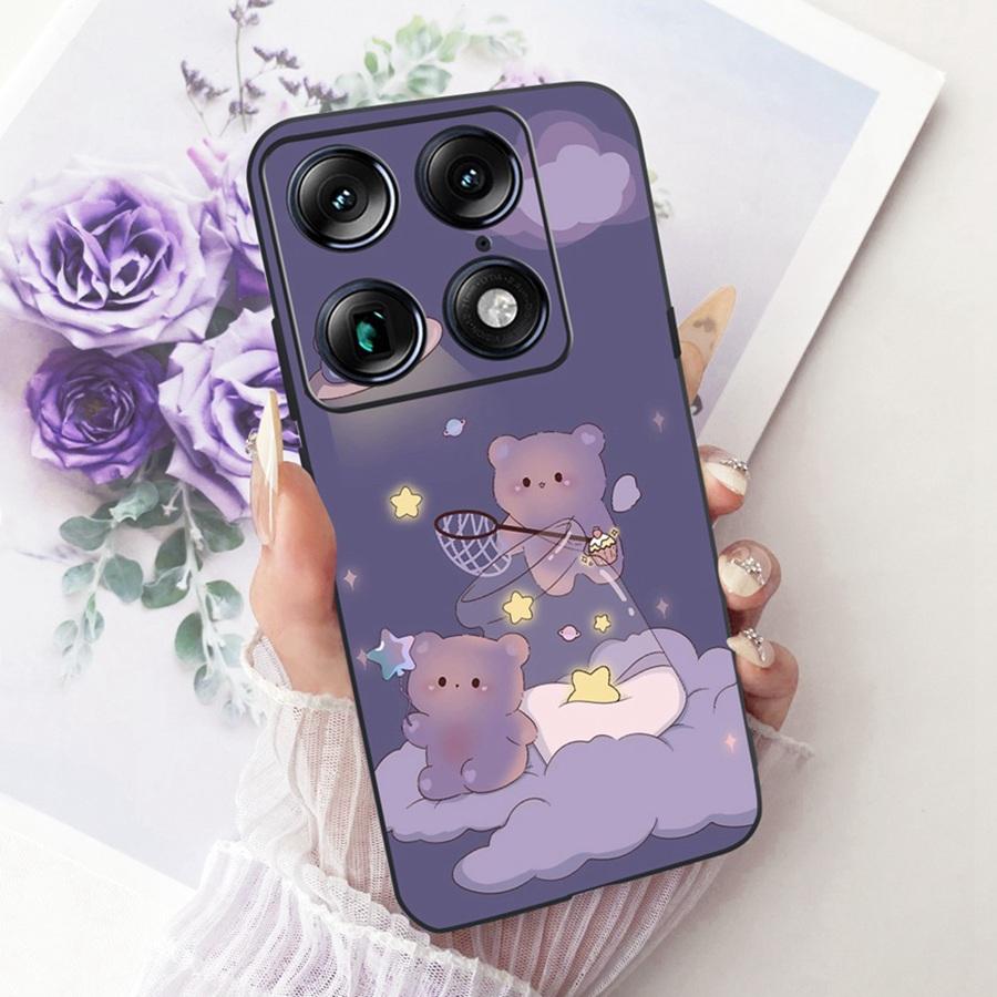 For Motorola Signature 6.8'' Case Cute Cat Cartoons Pattern Soft Silicone TPU Funda For MotoX70 Air Pro Signature Back Covers