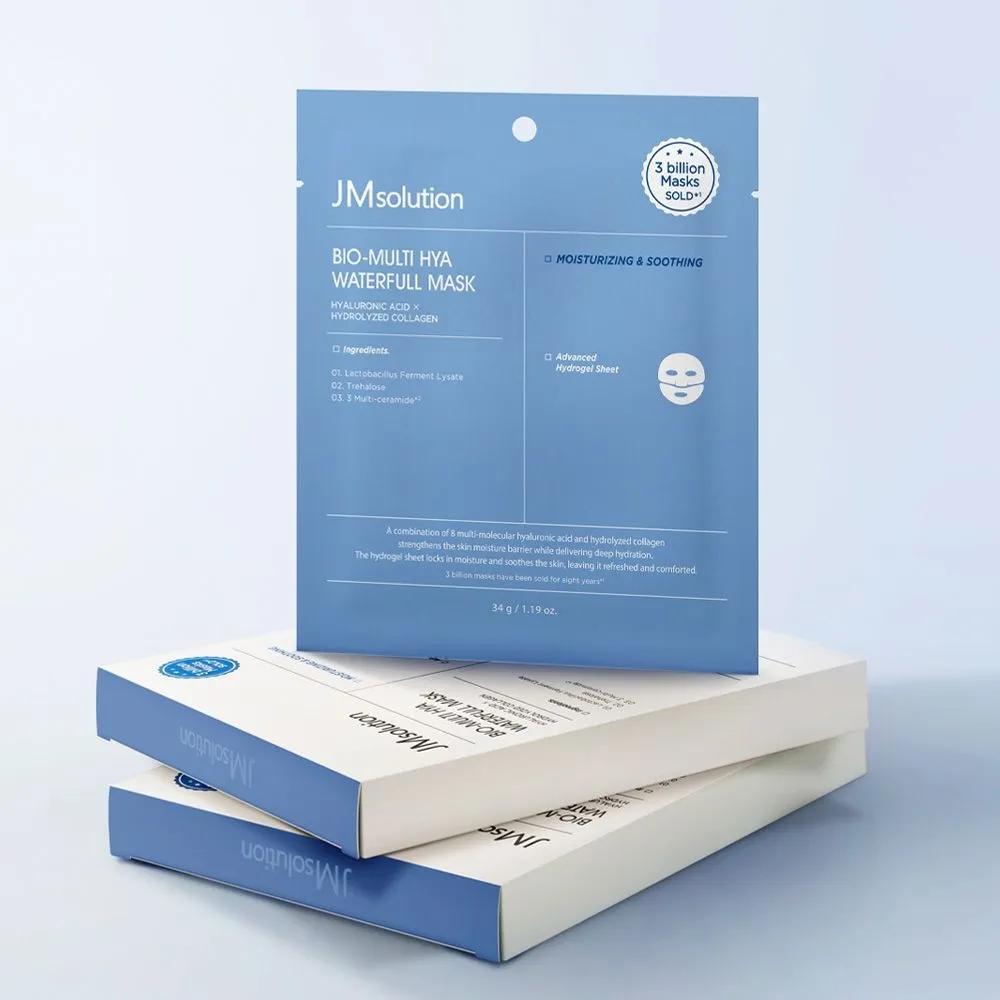 

JMSOLUTION Bio Multi Hyaluronic Acid Waterful Mask Pack Gel Mask Hydrogel (34g x 4 sheets) (Select 1/2/3 packs) 1 pack