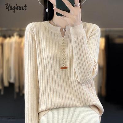 Herfst Damestrui Temperament Pullover Ronde hals Normale trui Damesgebreide kleding