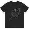 One Line Art Drawing Cottonwood Leaf 624 Unisex T-Shirt