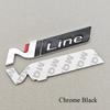 HWCB2 3D Metal NLine N Logo Rear Boot Trunk Emblem Front Grille Badge Decal For Hyundai I20 I30 Sonata Kona Elantra Tuson Car Stickers