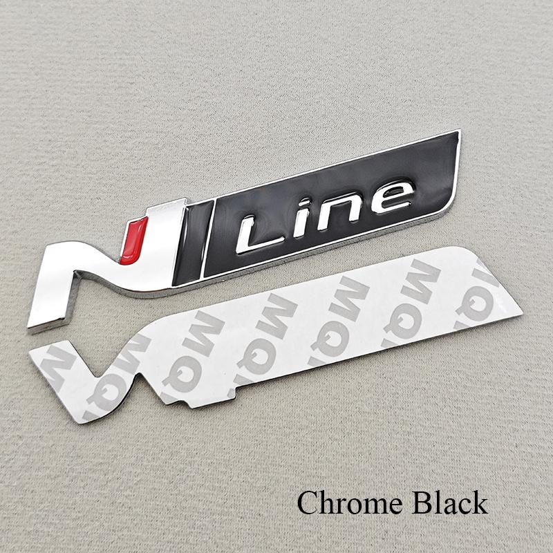 HWCB2 3D Metal NLine N Logo Rear Boot Trunk Emblem Front Grille Badge Decal For Hyundai I20 I30 Sonata Kona Elantra Tuson Car Stickers