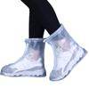 Unisex PVC Waterproof High-Top Non-Slip Shoe Covers for Travel