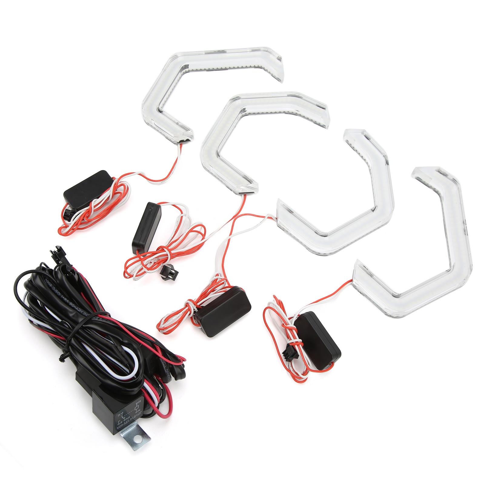 

White LED Headlight Angel Eyes Halo Rings for M4 Style Replacement for M2 M3 M4 M5 F10 F13 F18 F22 F30 F31 F32 F33 F34