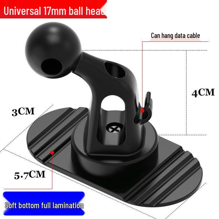 17mm Ball Head Car Dashboard Phone Holder with 360° Rotation