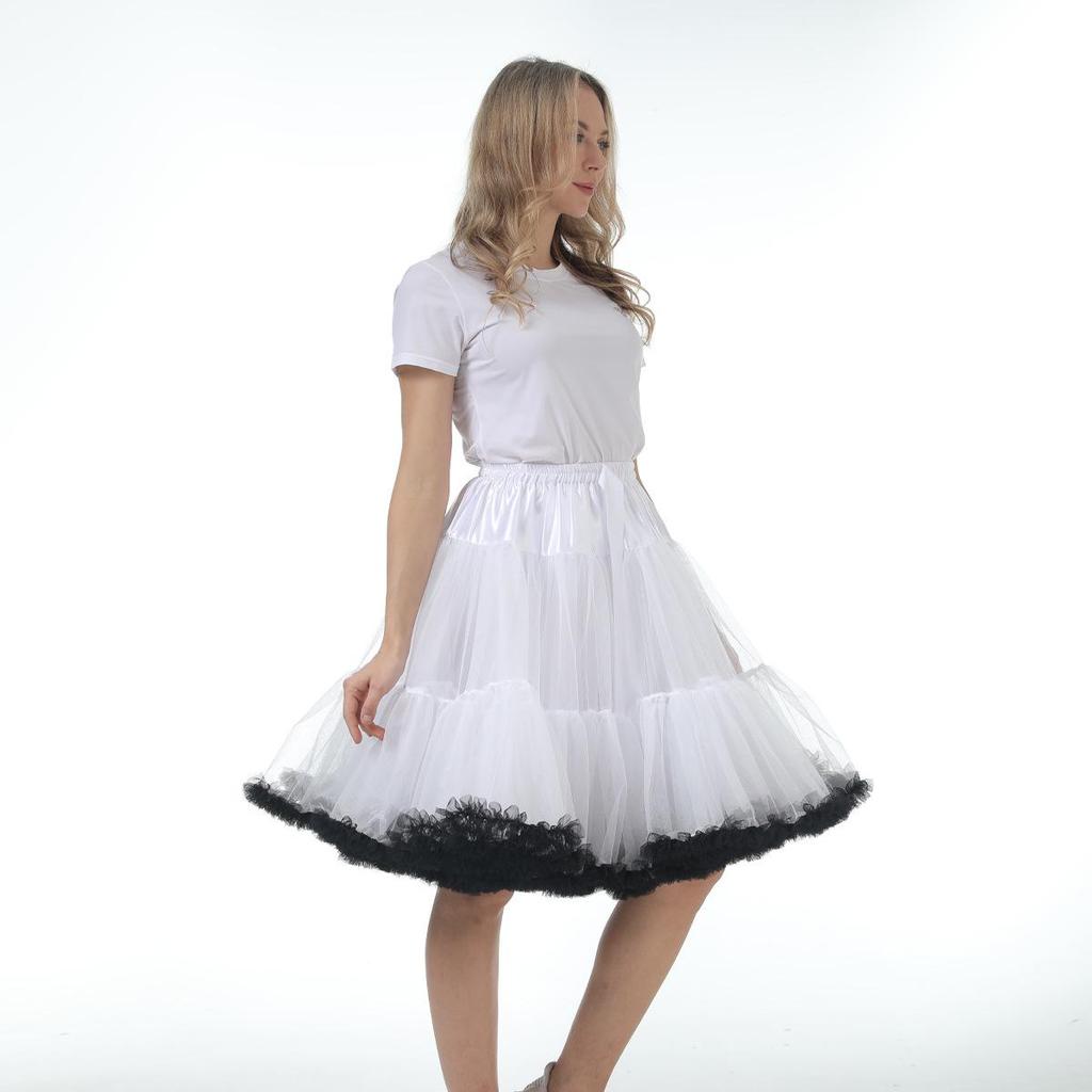 Adult Lolita Super Puffy Hexagonal Mesh Skirt Petticoat for Cosplay Dance