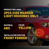 Amber Lens Bumper Front Side Marker Light For Housing Dodge Challenger 2008-2014