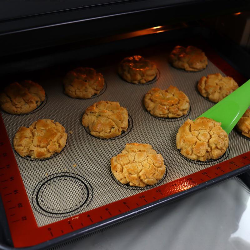 Silicone Baking Mat for Oven with Measurement, Reusable Non Stick Heat Resistant Bakeware Sheets for Macaron Pastry HPMD009