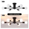 E27 Chandelier 6-Lights Close To Ceiling Light Modern Ceiling Lamp  Office