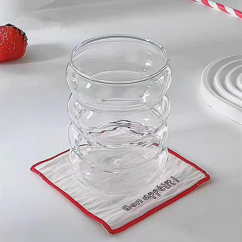 Heat-Resistant Cute Caterpillar High Borosilicate Glass Cup with Straw - Perfect for Coffee, Water, and Milk