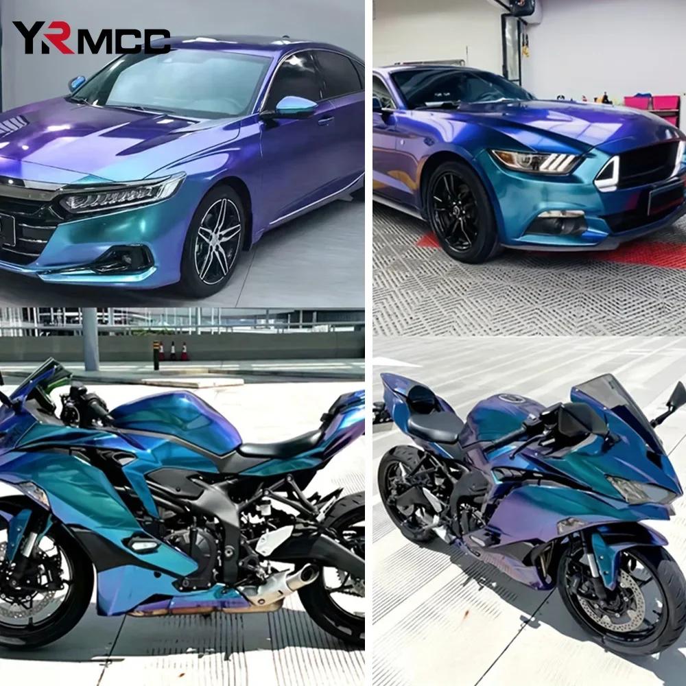 Car Stickers Chameleon Vinyl Wrap Film Blue Purple Tinting Glossy Matte Film for Motorcycle Car Body Tuning Decaration Stickers