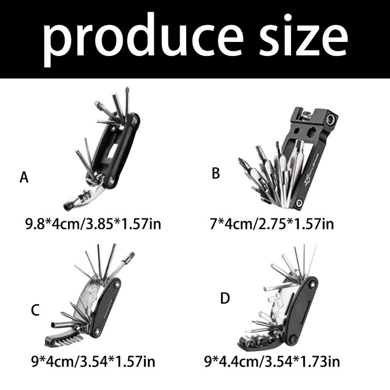 Multifunctional Bike Maintenance Tool Portables Outdoor Cycling Repair Wrenches for Everyday Cycling