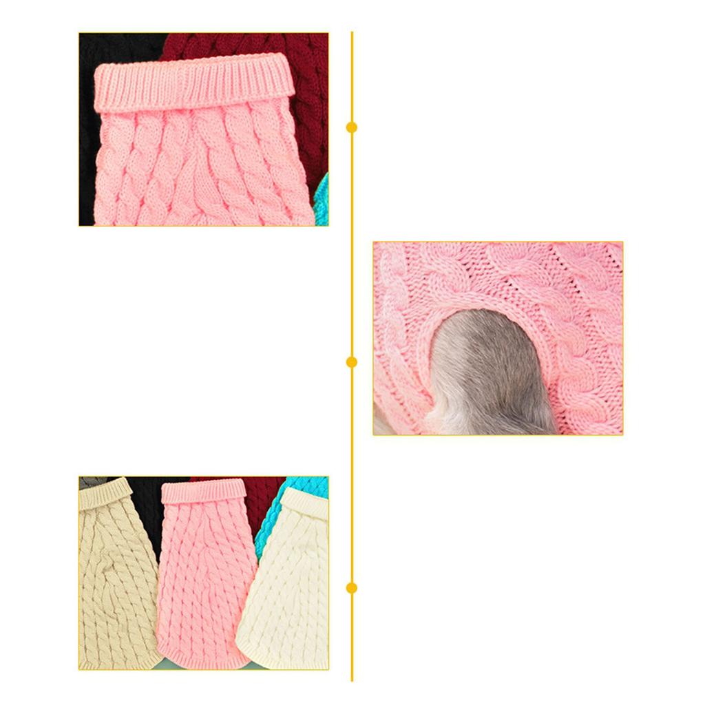 Turtleneck Dog Pullover Sweater for Medium Dogs to Large Dogs Windproof Thick Coat for Winter Outdoor