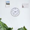 12Inch Outdoor Indoor Wall Clock with Thermometer and Hygrometer Battery Operated Round Hangings Clock for Garden Home