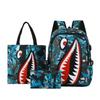 Primary School Children's Backpack Shark Personality Pattern Printed Large Capacity Lightweight Simple Backpack Cartoon