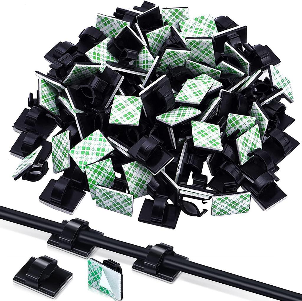 Cable Organizer: Self-Adhesive Wire Clips for Network Cables & Dash Cam Wiring