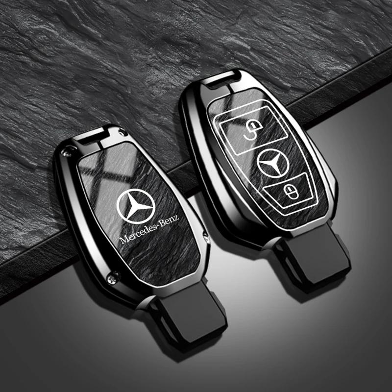 Car Sticker For Benz Zinc Alloy Car Key Protector Key Case Cover Shell For Mercedes Benz B C E Class GLS GLA GLK GLC CLA AMG W20