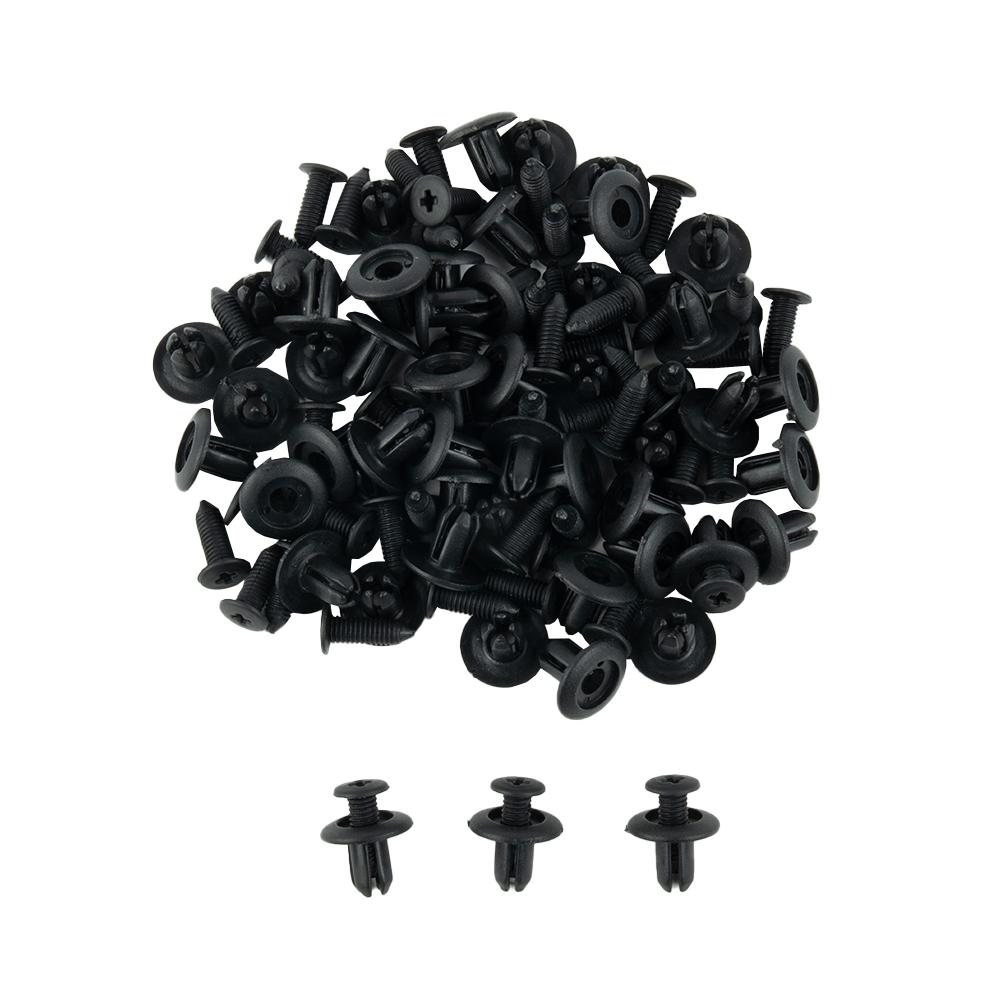 50pcs Pack of Plastic Screws for Car For Bumpers Easy Installation Reliable