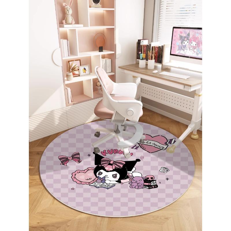 Tapis Cartoon Mignon Kuromi Salon Chambre à Coucher Canapé Porte d'Entrée Paillasson Décoration de Maison Fille Enfants Tapis Antidérapant Cadeau