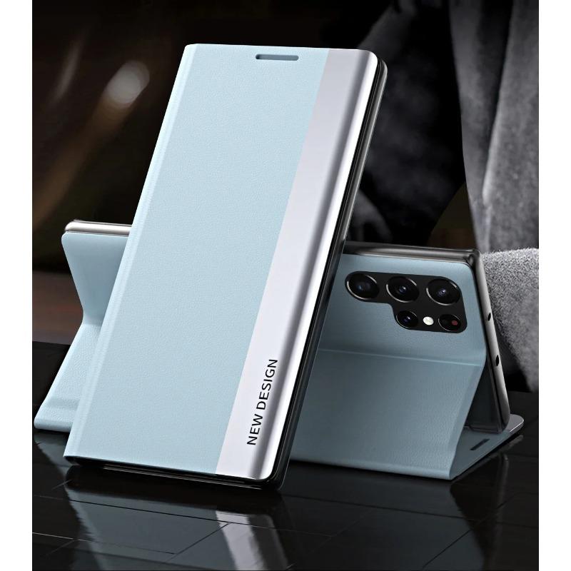 Premium Business SLE Magnetic Flip Kickstand Leather Case for Samsung Galaxy S26 Ultra S26 Pro S25 Edge S24 S23 FE S22 Plus Shockproof Bumper Cover