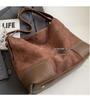 Retro Suede Large-Capacity Crossbody Tote - 2025 Autumn/Winter Collection for Women