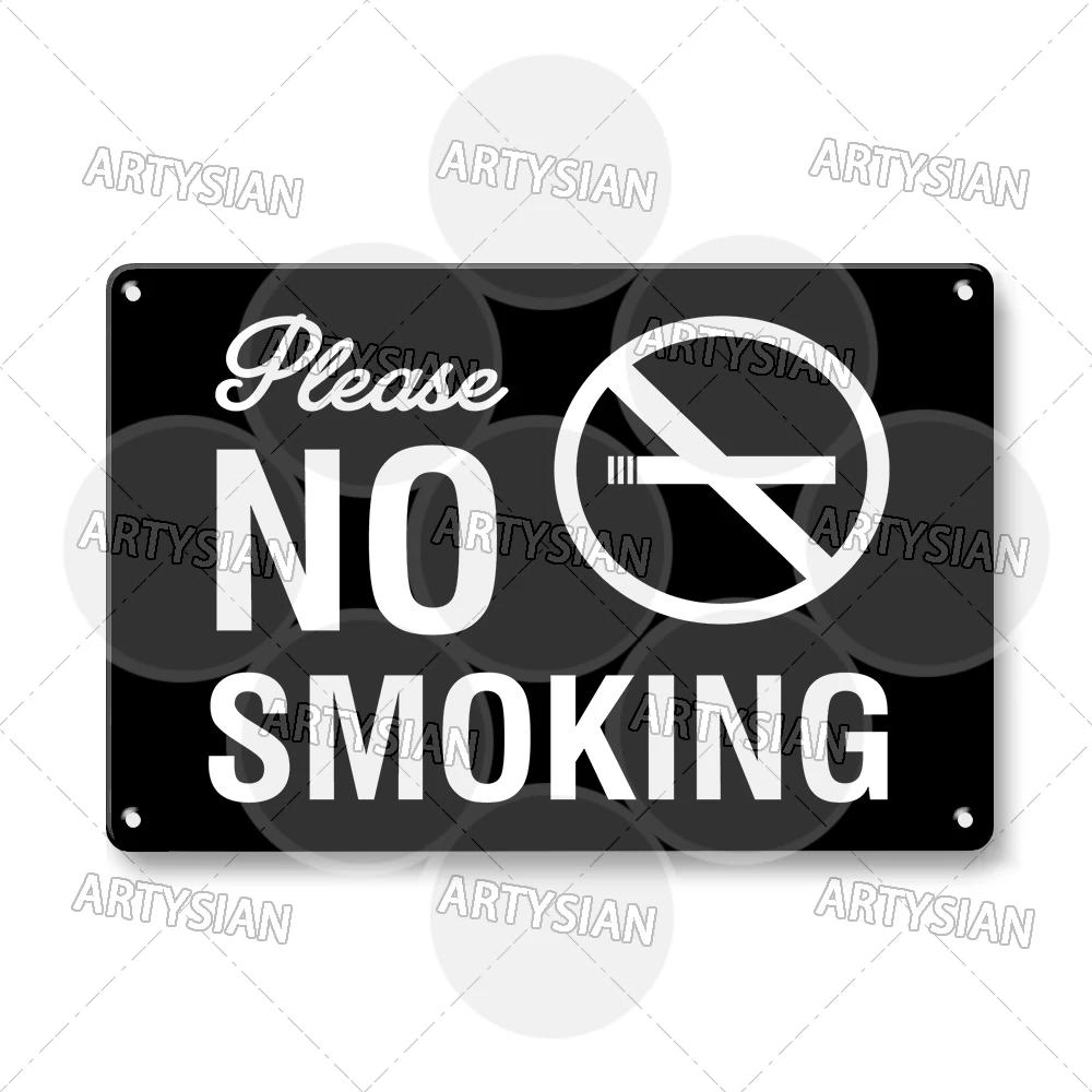 No Smoking Metal Sign Smoke Free Prohibition Warning Sign No Vaping Smokefree Plaque