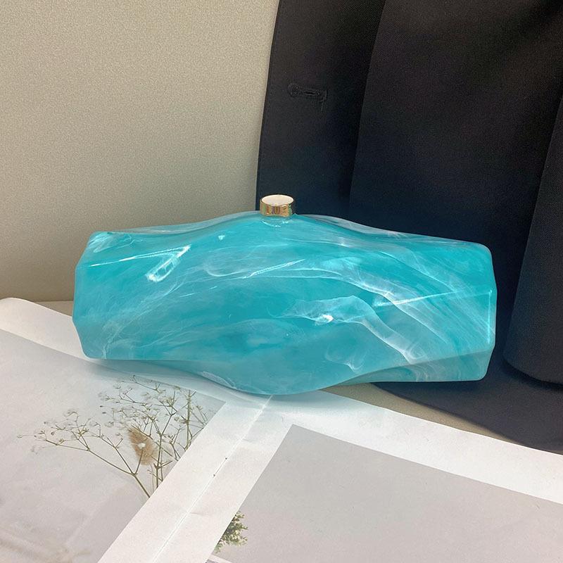 NicheDesignUniqueHigh-End Feel Acrylic Box Bag CasualVersatile Stone Pattern Handheld Crossbody Bag From China Mainland