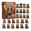 Giochi Festivi Interattivi 2026 Calendario dell'Avvento di Natale per Cani, Set di Ornamenti Acrilici a 24 Giorni con Figure di Cuccioli, Decorazione Piatta 2D da Appendere all'Albero