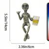 Alien Funny Resin Figurine UFO Indoor Outdoor Garden Novelty Decor Statue Home Ornament Green 12cm