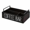 Wooden Coffee Bar Organizer Compact Pod Storage Box Multifunctional for Countertop,