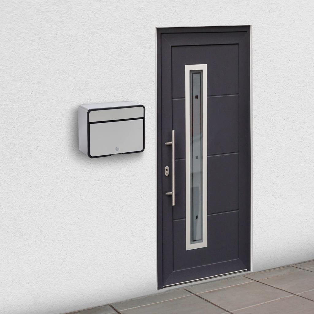 Green Life Stainless Steel Mailbox with Cam Fits A4 Deep X High X Wide PH-58P Lock, Envelopes, 15.0cm 30.0cm 37.5cm