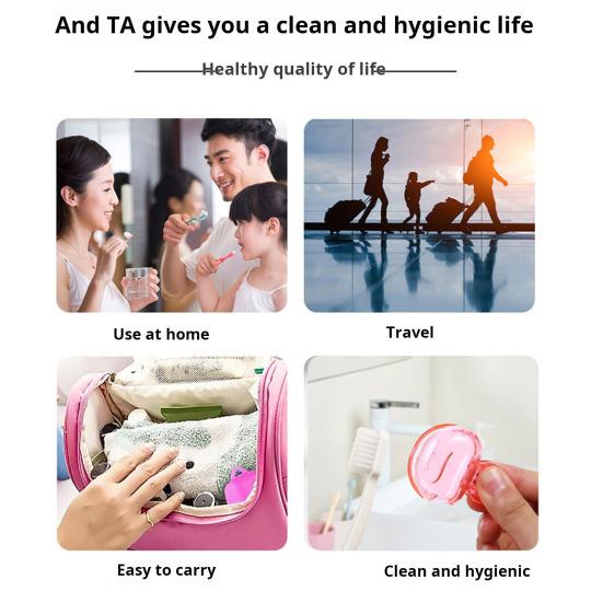 1 Pc/4 Pcs Toothbrush Protective Caps Non-toxic Toothbrush Protector with Ventilation Holes Compact Head Cover for Manual Electric Toothbrushes