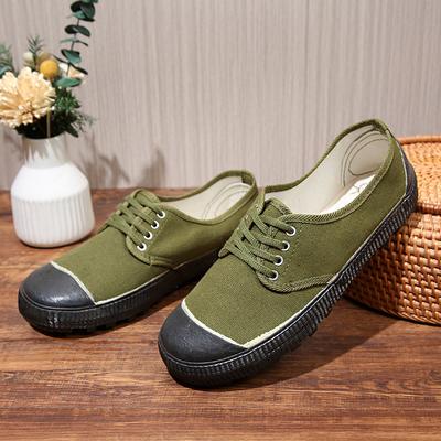 Farmland Shoes Yellow Sneakers Water Shoes Liberation Shoes Rubber Outsole Wear-resistant Outdoor Farmland Work Site Shoes Glue Shoes