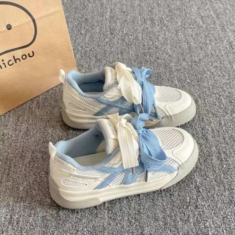 Fashion Womens Shoes Fashionable Versatile Platform Casual Board Shoes 2025 Summer New Mesh Breathable Casual Sneakers Zapatos De Mujer