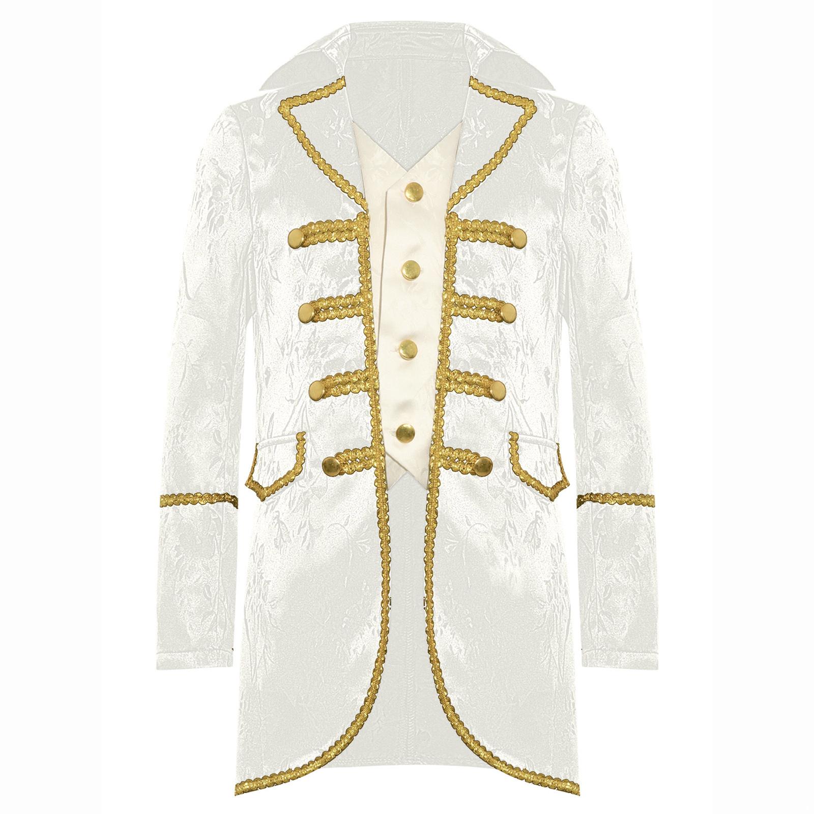 

Хлопчачий Стімпанк Готичний Uniforme Пальто З Довгими Рукавами Золота Оздоба Середньовічний Вікторіанський Хелловінський Костюм 5-6 Years слонова кістка