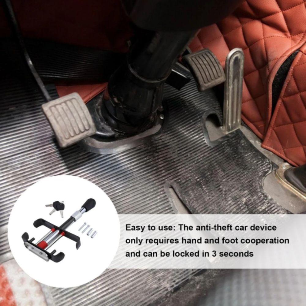Stainless Brake Pedal Lock All-Metal Anti-Theft Lock Locking Tool Car Clutch Lock Safety