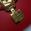 [Pre-Owned] Sylvie Gold Buckle Striped Webbing Leather Mini Shoulder Crossbody Bag - Very Good #1FGBFDS