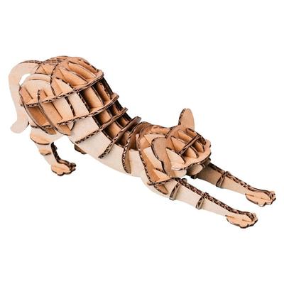 [A2762] - 3D Cardboard Figurine 'Cat' - Boards 165x175 Mm