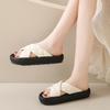 Thick-soled slippers women's new maternity soft-soled cross-cool slippers fashionable versatile outer wear casual one-word drag