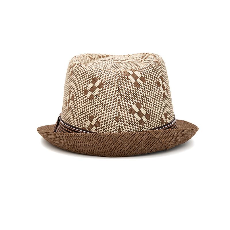 Straw Hat Summer Middle-Aged Men's Small Hat British Jazz Hat Outdoor Sun Protection Sun Hat Beach Hat