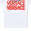 Versace Letter Print Fitted Crew Neck Short Sleeve T-Shirt Men Tops White 1013302-1A12439-2W580