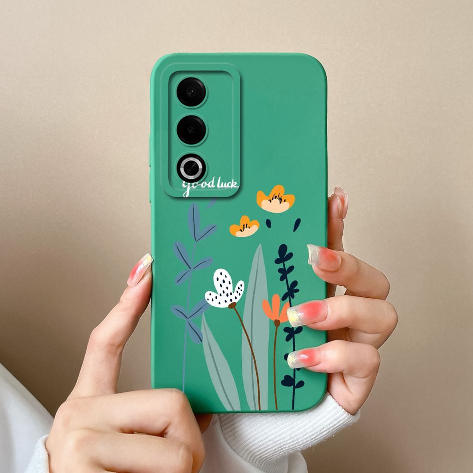 Case For OPPO Narzo 70 Pro Realme P1 Pro A3 Pro Funny Avocado Pattern Covers Screen Protector Liquid Silicone Painted Anti Drop Shell Housing For OPPO