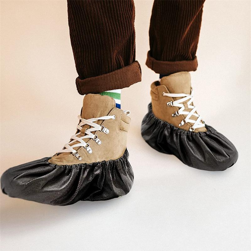 Shoe Covers Disposable Durable 100 Pack Nonwoven Shoe & Boot Covers Waterproof Non-slip Shoe Booties for Indoors Home Workplace