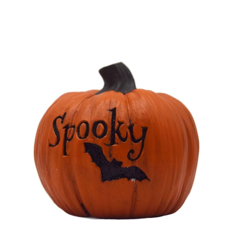 Handicraft Halloween Pumpkin Figurine Model Spider Web Pumpkin Statue  Festival Decor