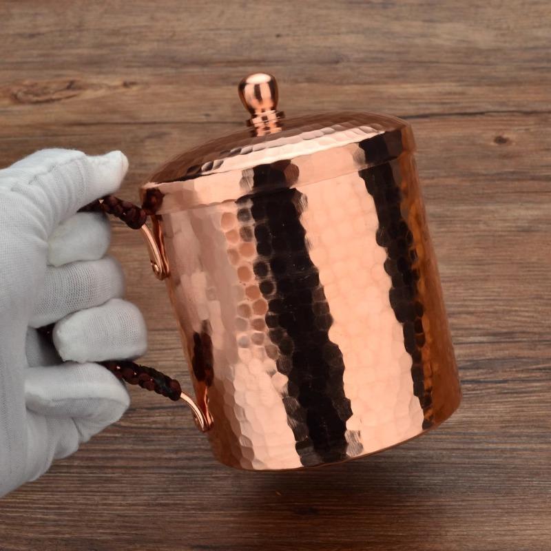 350ML/550ML Moscow Mule Mug Hammered Cups Heavy Pure Copper Rose Gold Handcrafted Pure Solid Copper Mugs