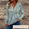 JPNTKY Women's Fashion Casual Long Sleeve V Neck Blouses & Shirts