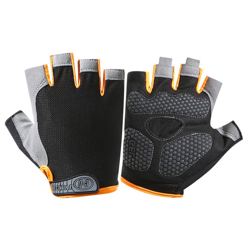 Cycling men's half finger sports fitness women's summer thin outdoor spinning bicycle non-slip dew finger shock absorption and breathability