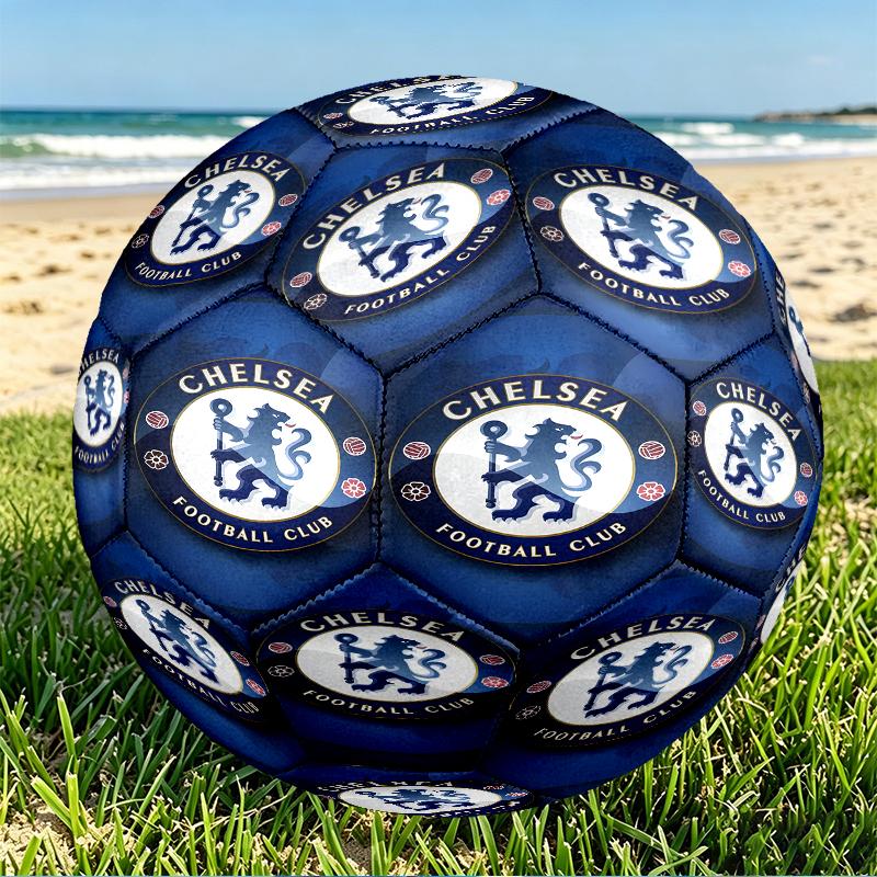 Chelsea F.C. Aufdruck Größe 5 Fußball, PU Abriebfester Fußball für Spieltraining und tägliches Üben, Geburtstagsgeschenk für Fußballfans
